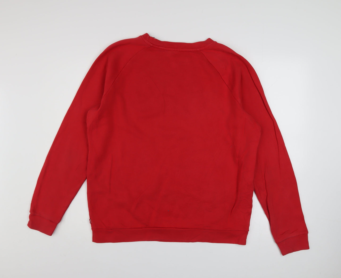 Levi's Men's Red Crew Neck Logo Sweatshirt Size M