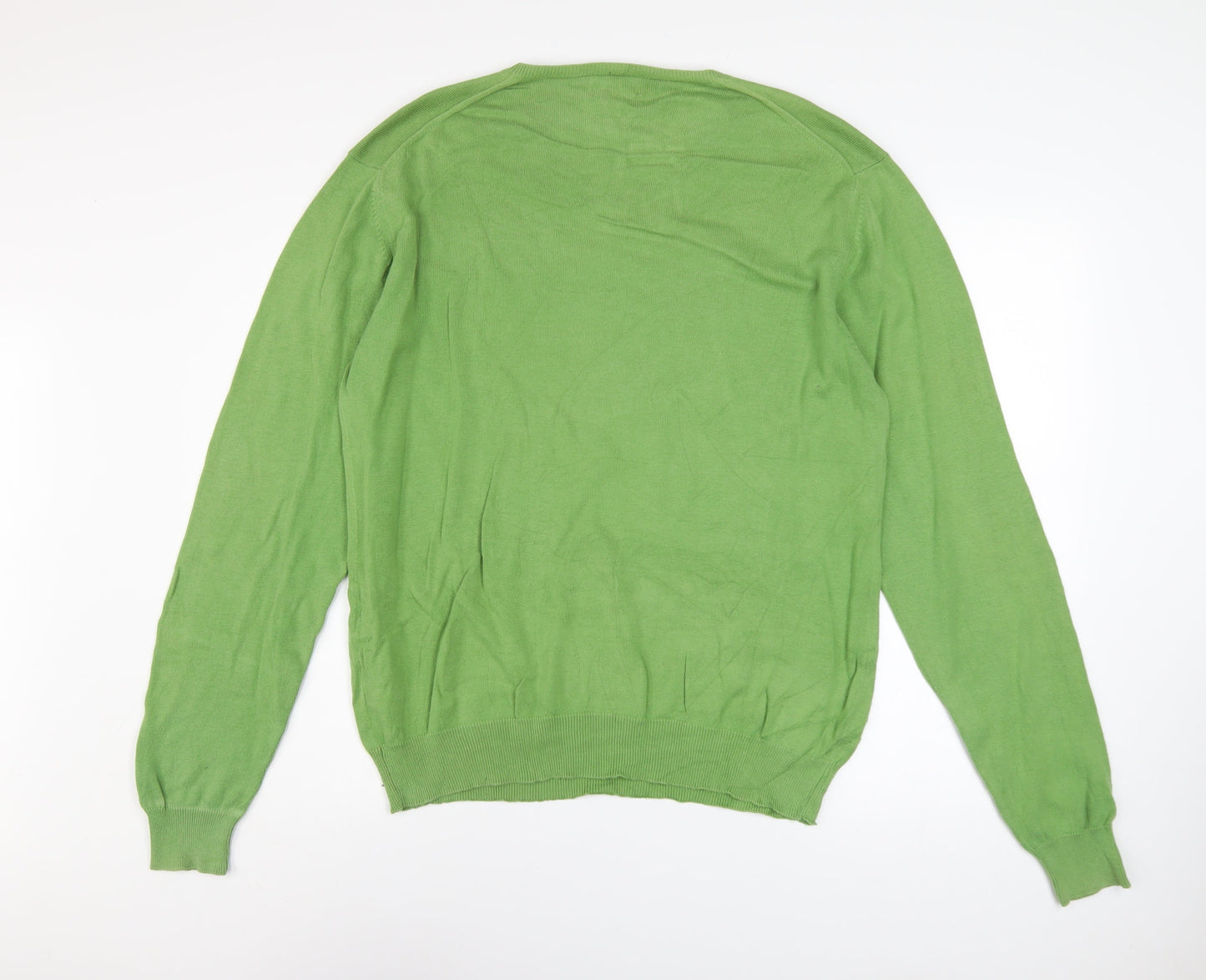 Robe Di Kappa Men's Green Cotton V-Neck Jumper Size L