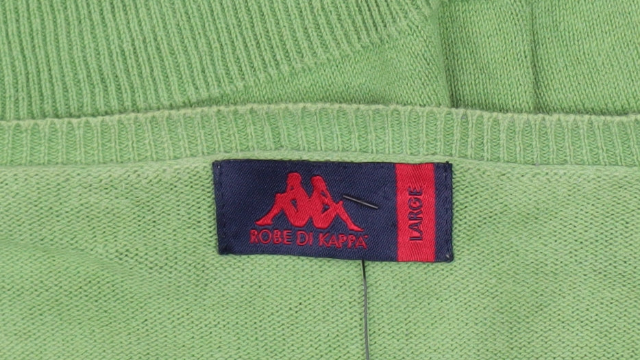 Robe Di Kappa Men's Green Cotton V-Neck Jumper Size L