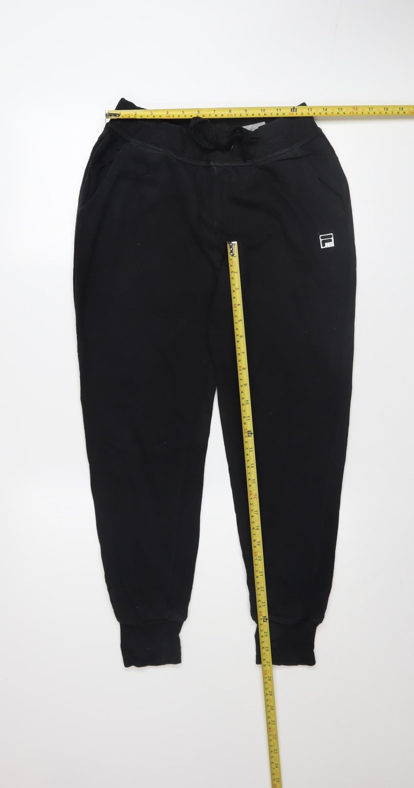 Fila Men's Black Small Jogger Sweatpants Cotton Blend