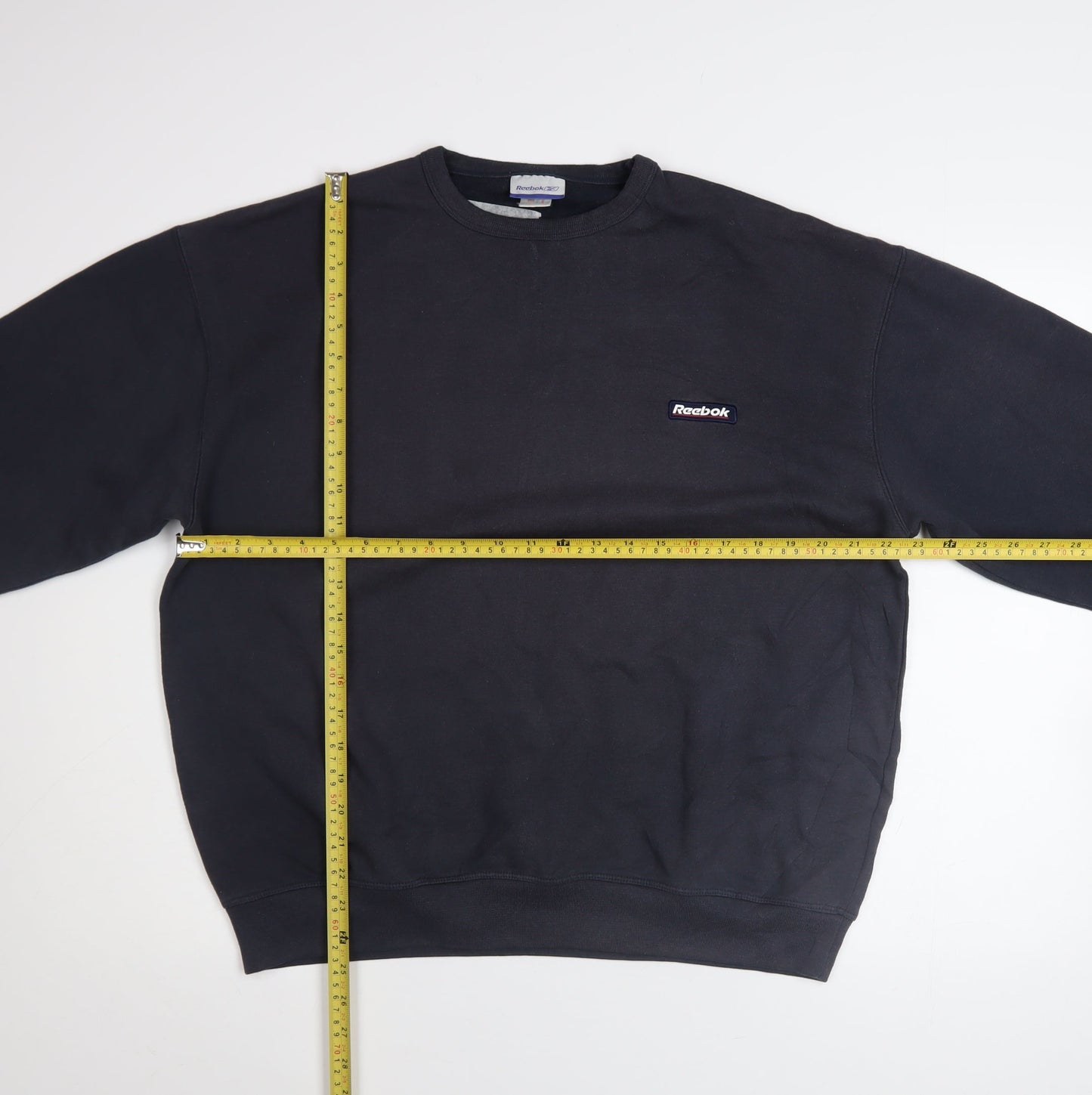 Reebok Men's Black L Pullover Crew Neck Logo Sweatshirt