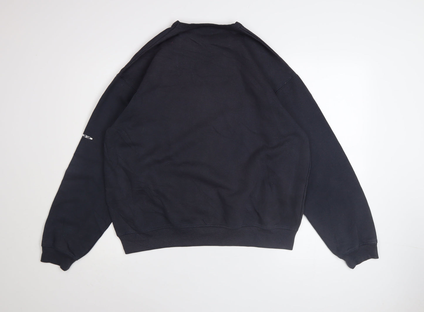 Reebok Men's Black L Pullover Crew Neck Logo Sweatshirt