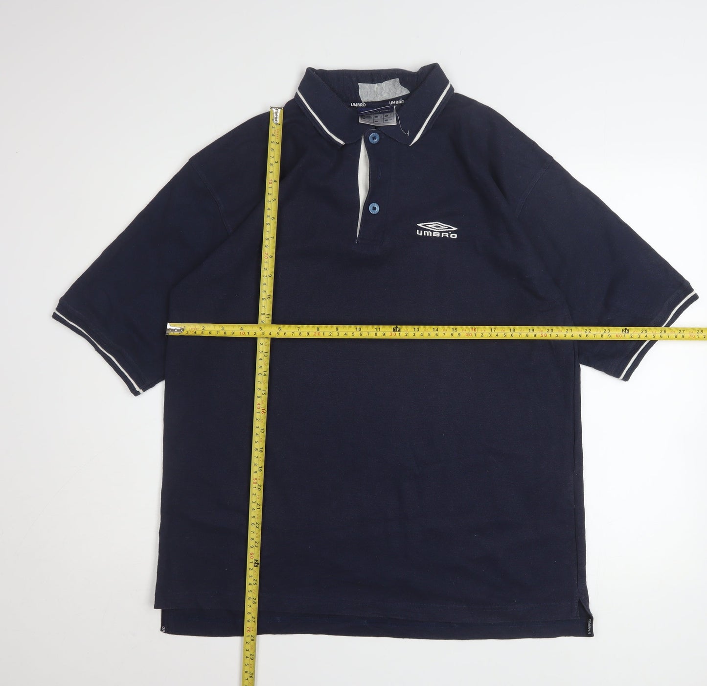 Umbro Men’s Blue L Regular Fit Short Sleeve Polo Shirt