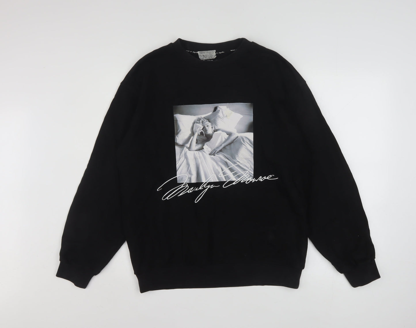 Miss Sixty Womens Black Marilyn Monroe Graphic Sweatshirt Size 8