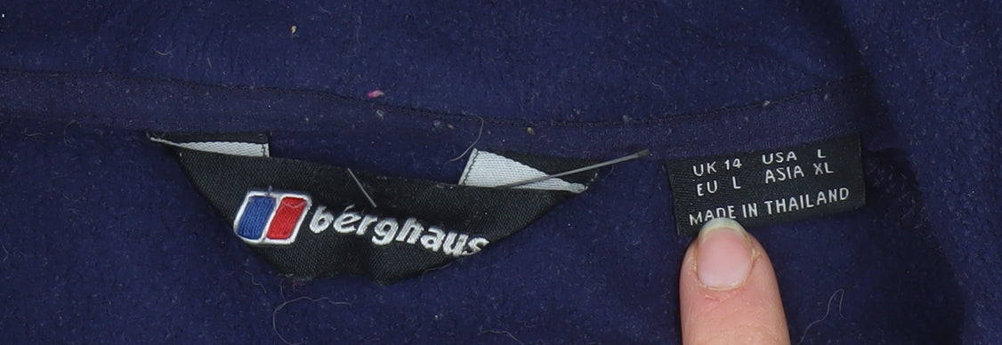 Berghaus Womens Blue Size 14 Fleece Full Zip Basic Jacket