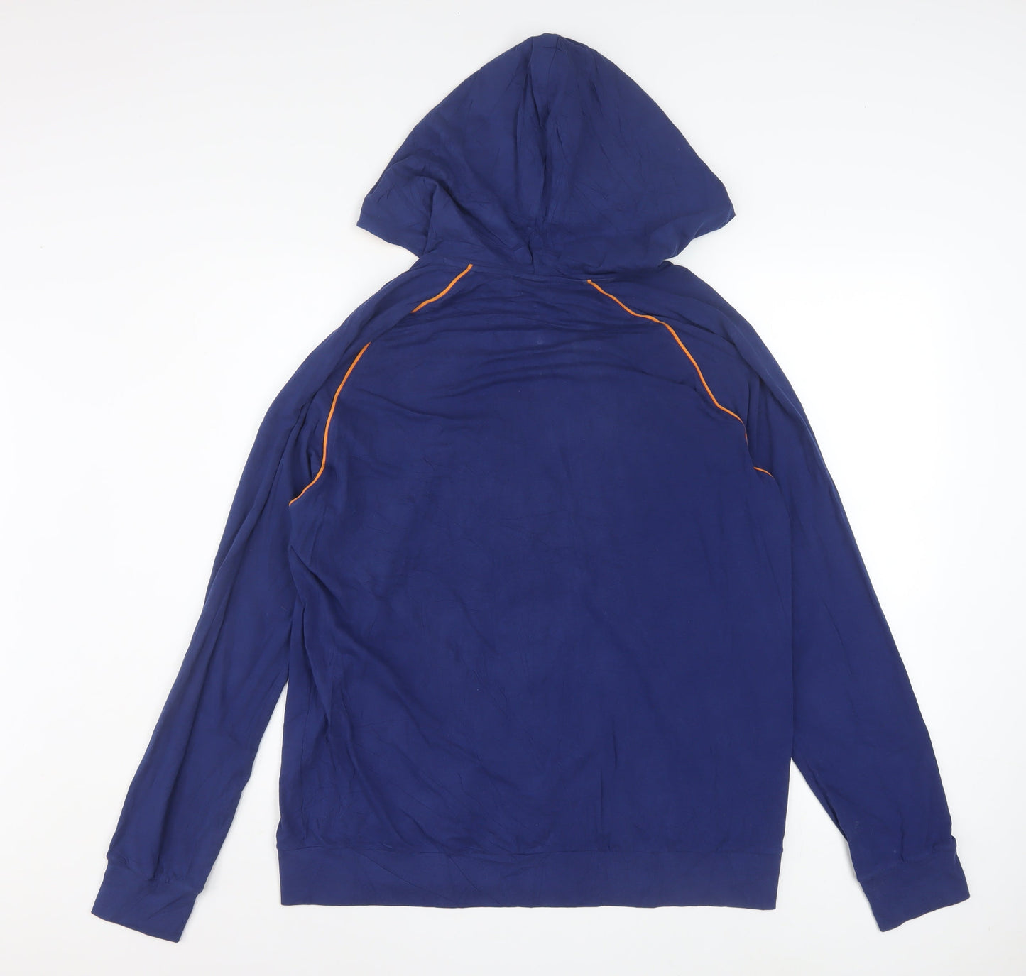 Hugo Boss Men's Blue Full Zip Hoodie L Lightweight Hooded Sweatshirt