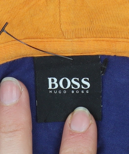 Hugo Boss Men's Blue Full Zip Hoodie L Lightweight Hooded Sweatshirt