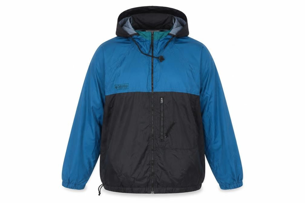 Columbia Women’s Blue Black S Hooded Windbreaker Jacket