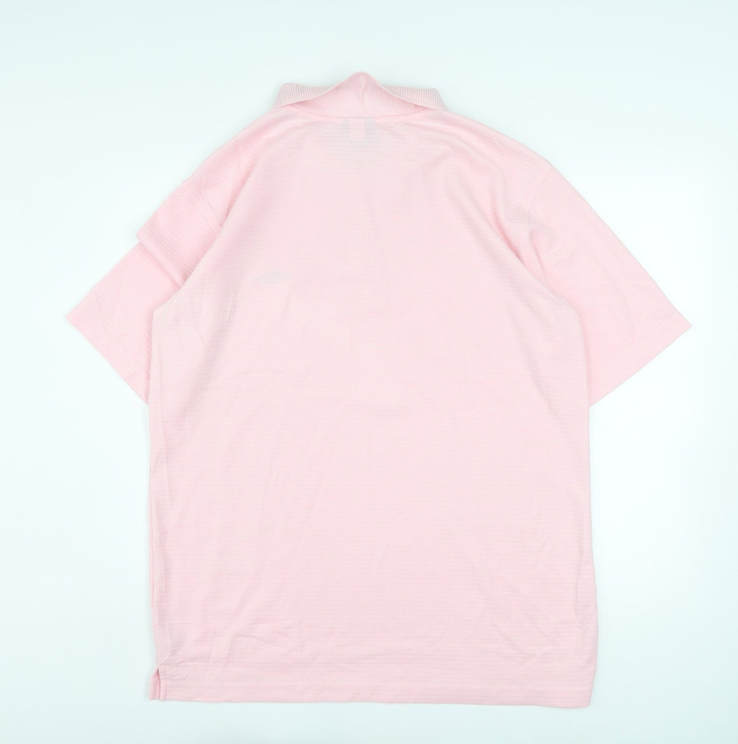 Umbro Men’s Pink Short Sleeve Polo Shirt Size L Polyester Cotton