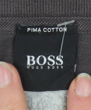 Hugo Boss Men's Brown Pima Cotton XL Polo Shirt