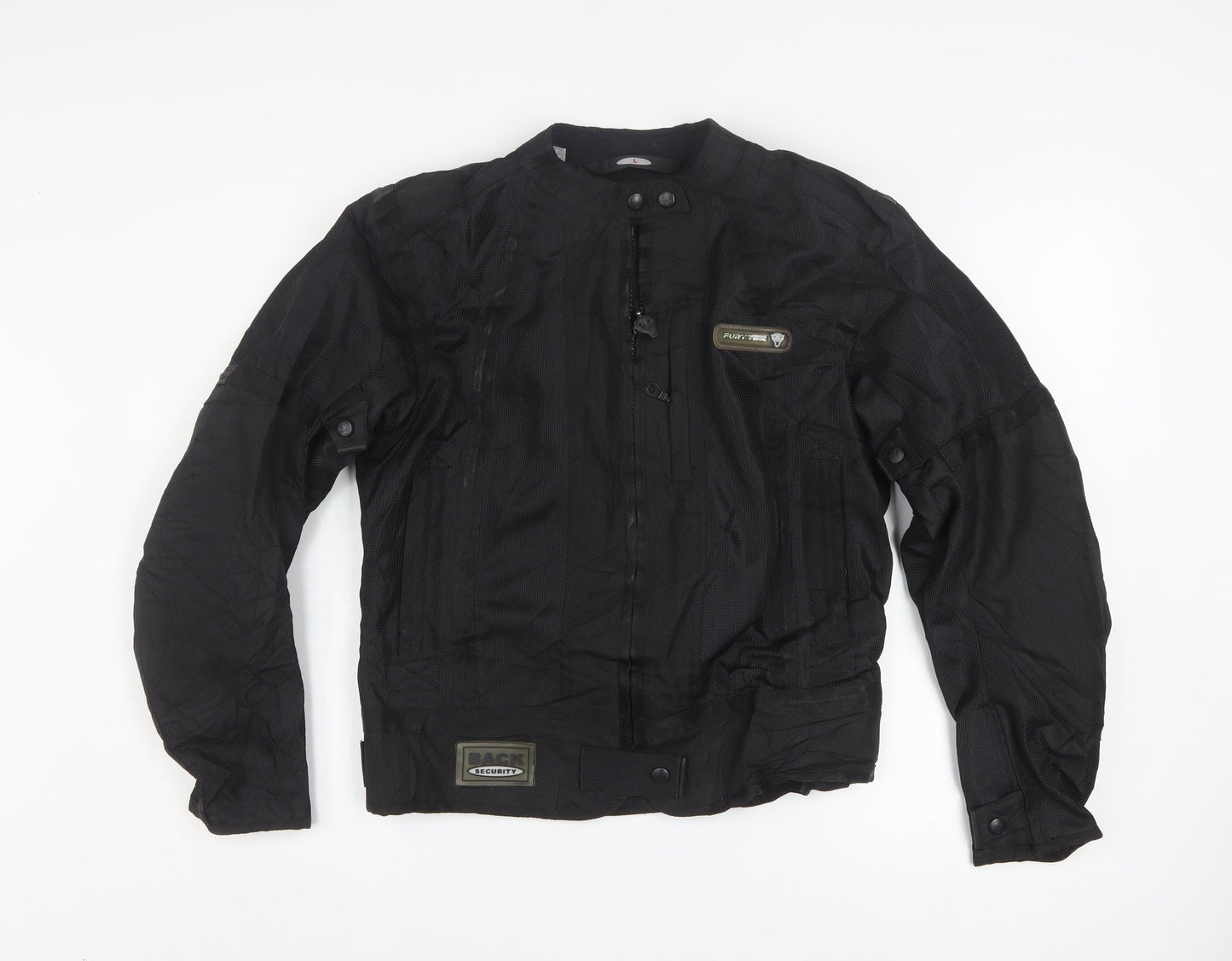 Furygan Womens Black Motorcycle Jacket L Mesh Textile Riding Gear