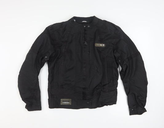 Furygan Womens Black Motorcycle Jacket L Mesh Textile Riding Gear