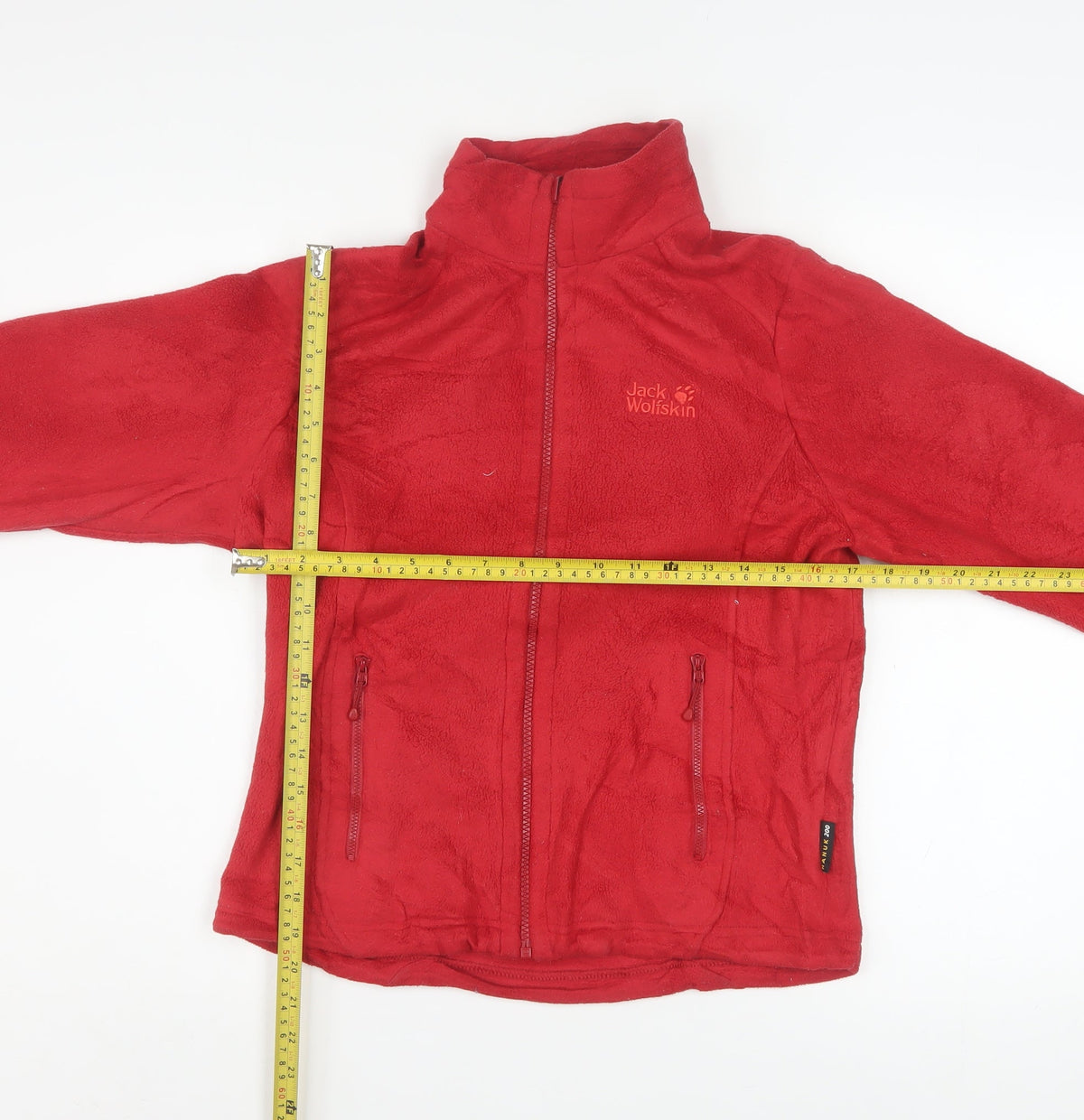 Jack Wolfskin Womens Red Fleece Full Zip Outdoor Jacket Size 10