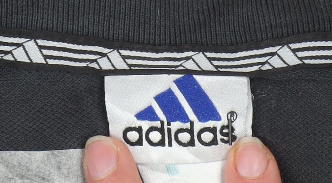 Adidas Mens Black Polo Shirt Size L Regular Fit Sportswear