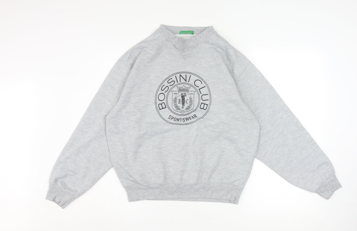 Bossini Women Grey Crew Neck Pullover Sweatshirt M