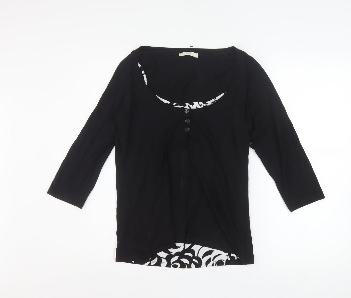 Marks and Spencer Women Black 3/4 Sleeve Camisole Blouse Size 14