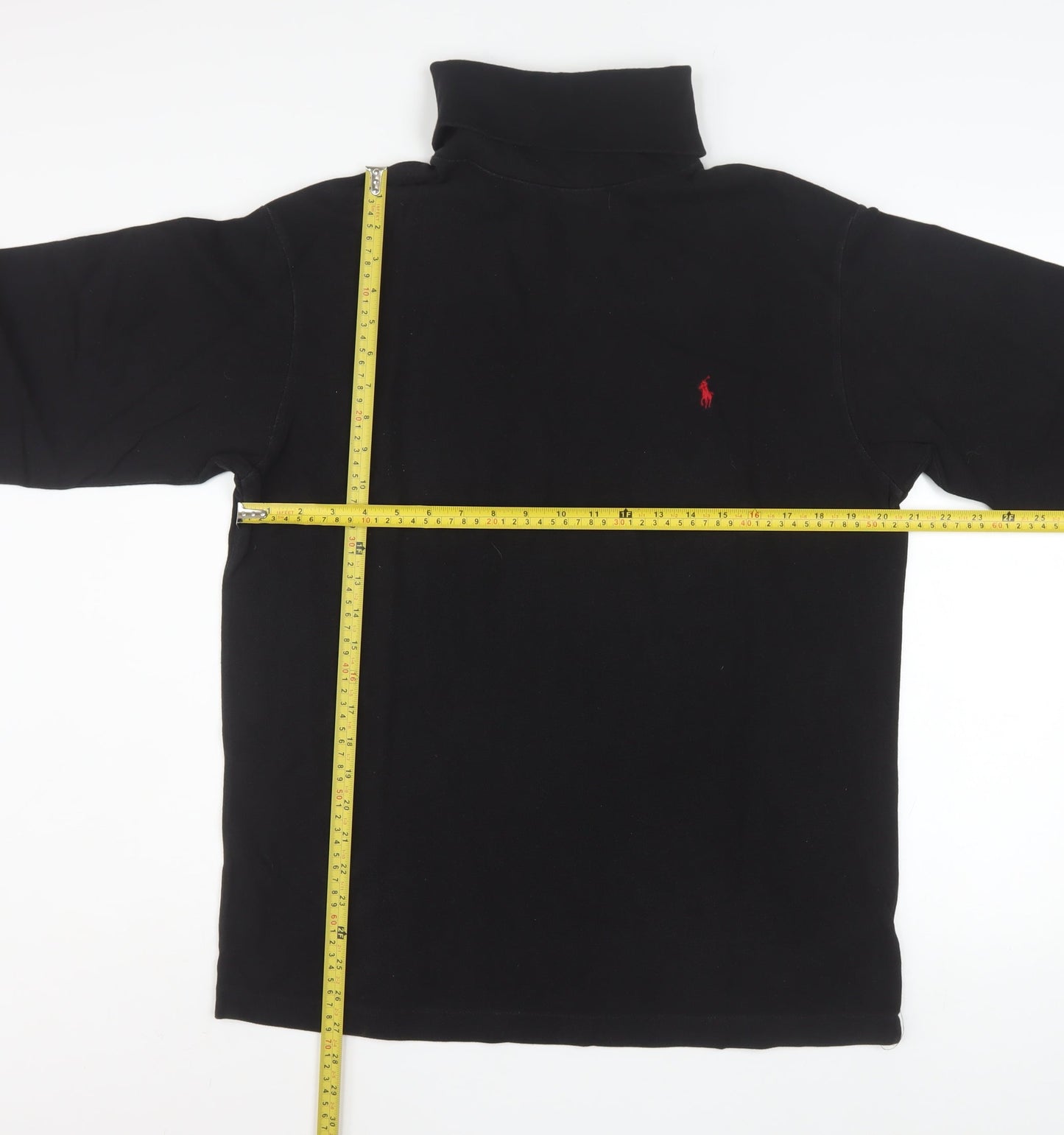 Ralph Lauren Men's Black Roll Neck Cotton Pullover Sweatshirt M