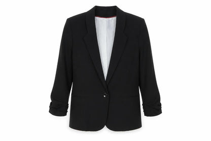Front view of Atmosphere Women Black, size 12, Single-Breasted Blazer Jacket