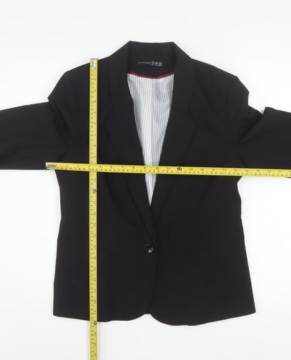 Back view of Atmosphere Women Black, size 12, Single-Breasted Blazer Jacket
