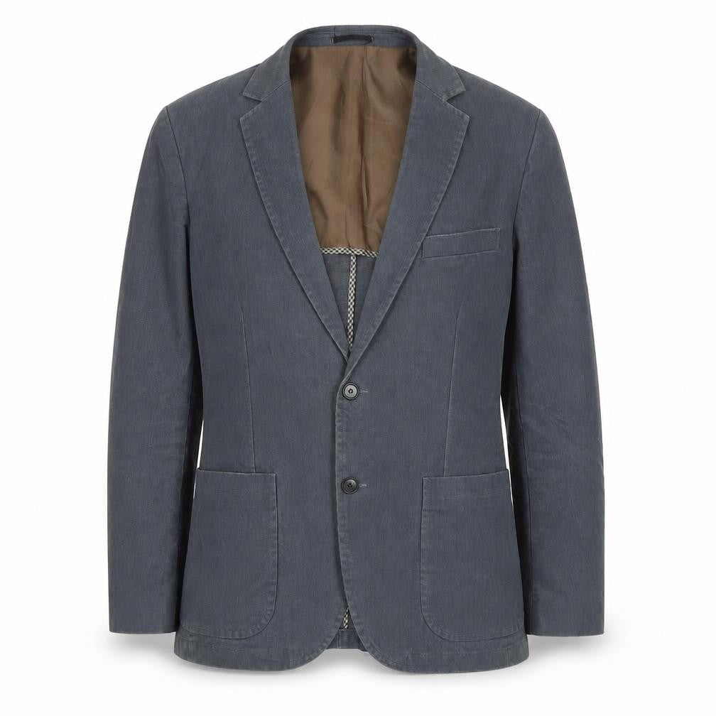 Kaiser Men's Grey Cotton Blazer Jacket Size 40 Regular