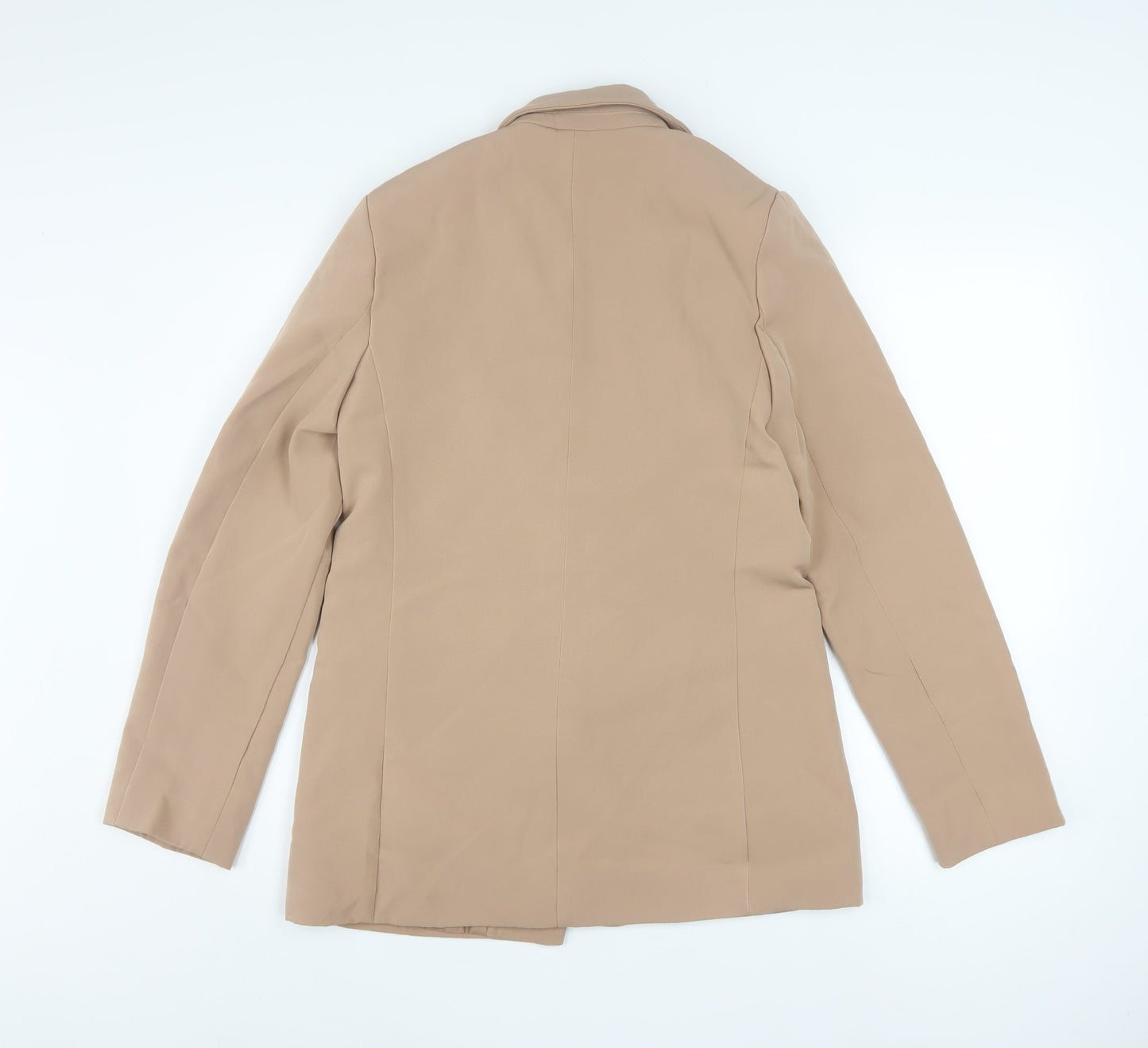 New Look Women’s Beige Blazer Jacket UK 8 Mid-Length Lined