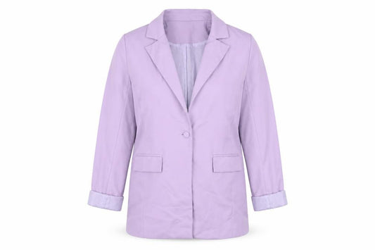 Select Women's Purple Blazer UK 10 Lined Single-Breasted Jacket