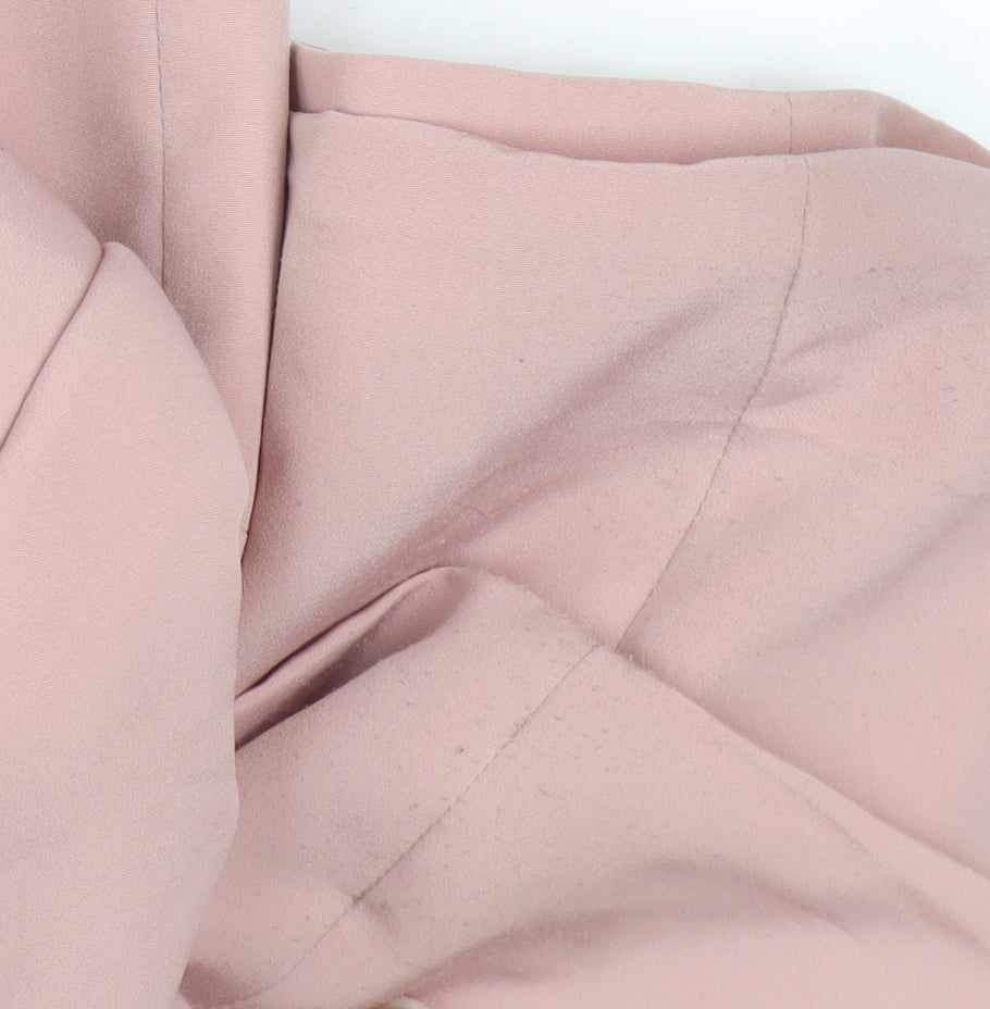 Atmosphere Women Pink Blazer Size 16 Open Front Lined 3/4 Sleeve