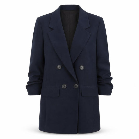 River Island Women's Blue Blazer Size 8 Double Breasted Workwear Jacket