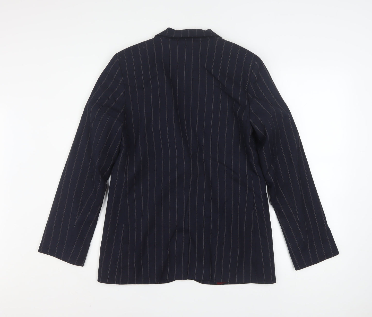 River Island Women's Blue Pinstripe Blazer Size 10 Business Style