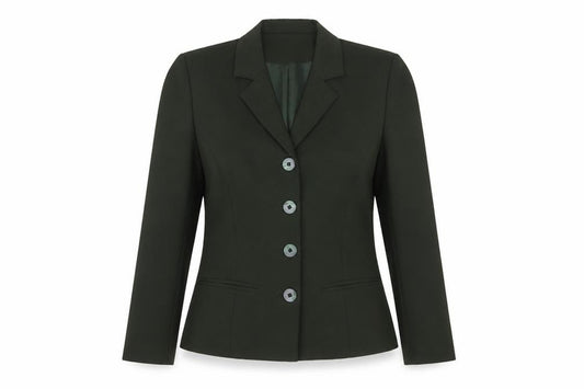 Richards Womens Green Petite Size 8 Classic Blazer Jacket