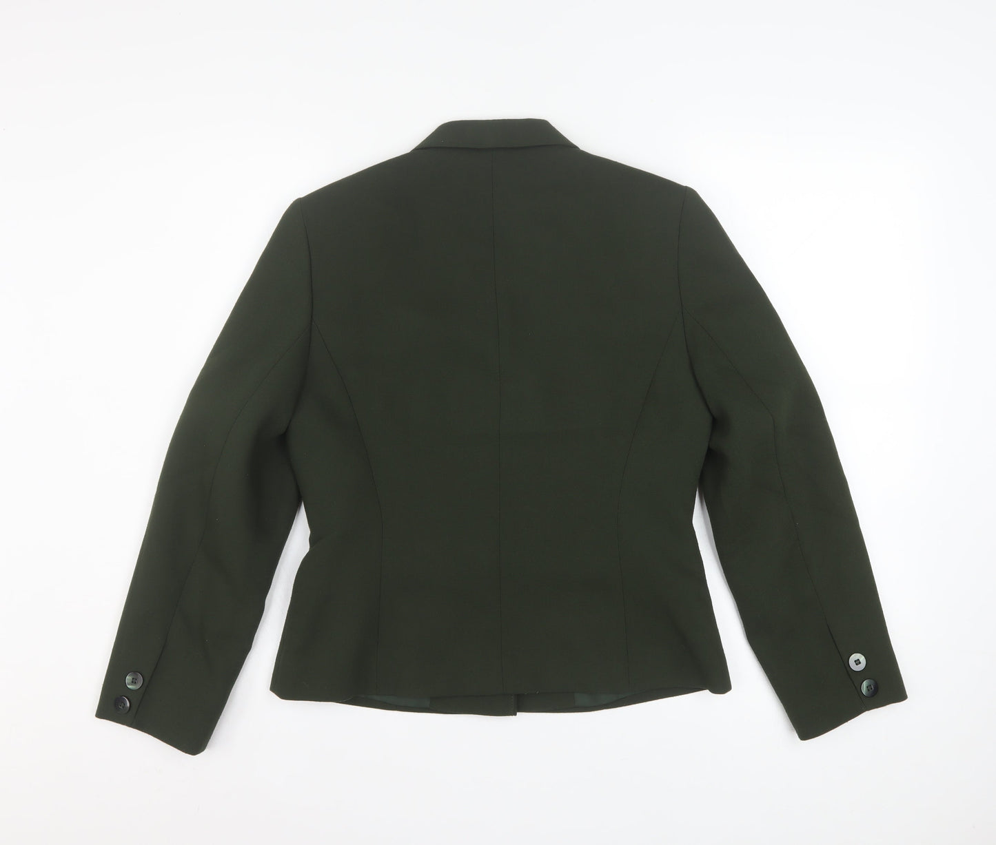 Richards Womens Green Petite Size 8 Classic Blazer Jacket