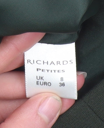 Richards Womens Green Petite Size 8 Classic Blazer Jacket