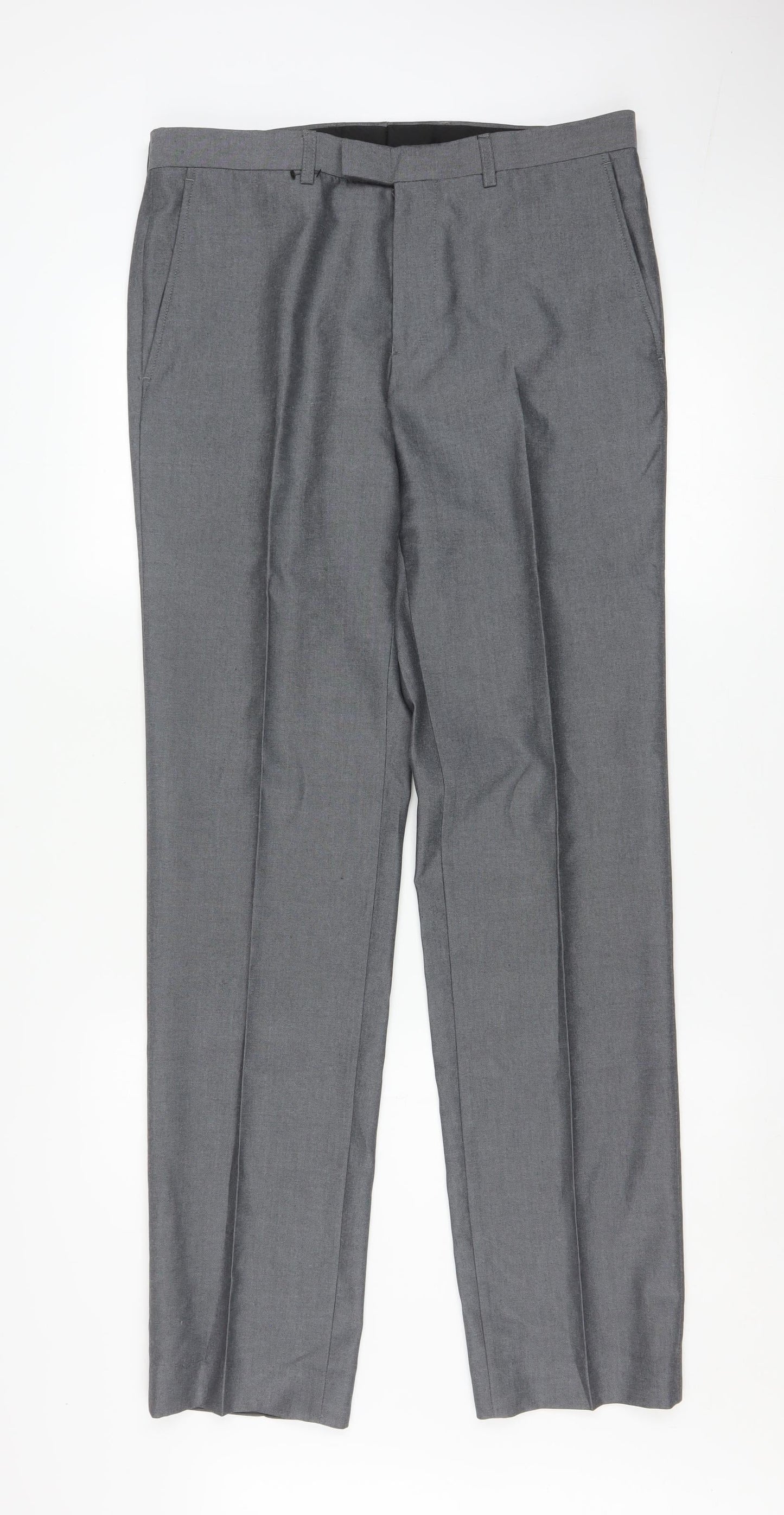 Marks and Spencer Men’s Grey Dress Pants 32R Regular Fit Trousers
