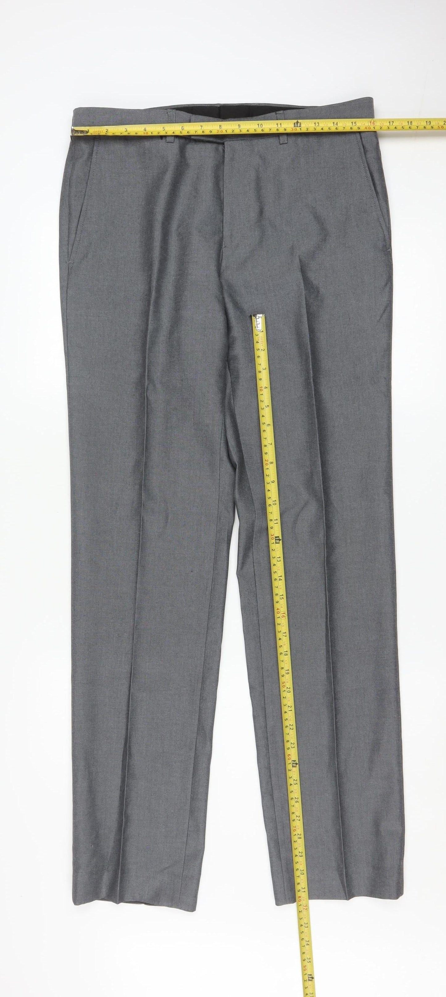 Marks and Spencer Men’s Grey Dress Pants 32R Regular Fit Trousers