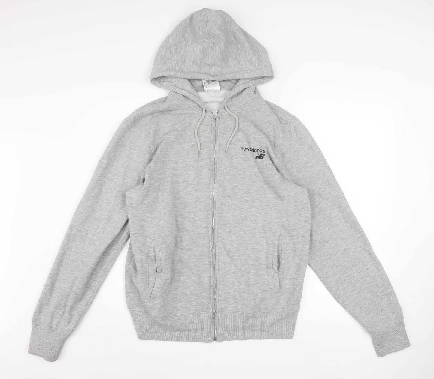 New Balance Men Grey Full Zip Hoodie Size M Sports Fleece