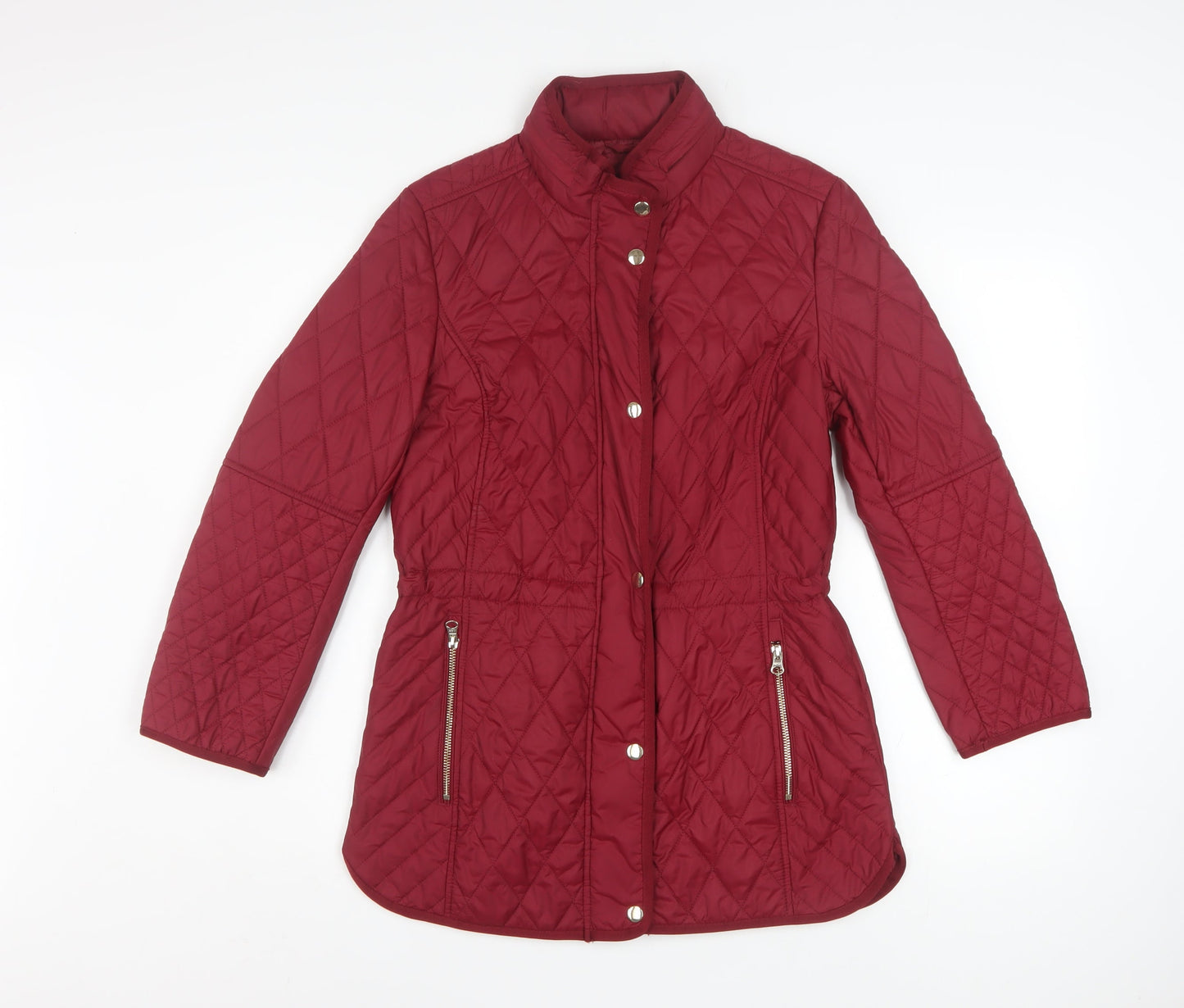 Marks and Spencer Women’s Red Quilted Mid-Length Jacket UK 8
