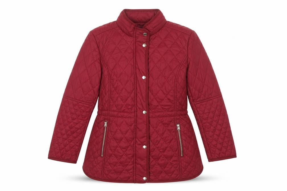 Marks & Spencer Women’s Red Quilted Mid-Length Jacket UK 8