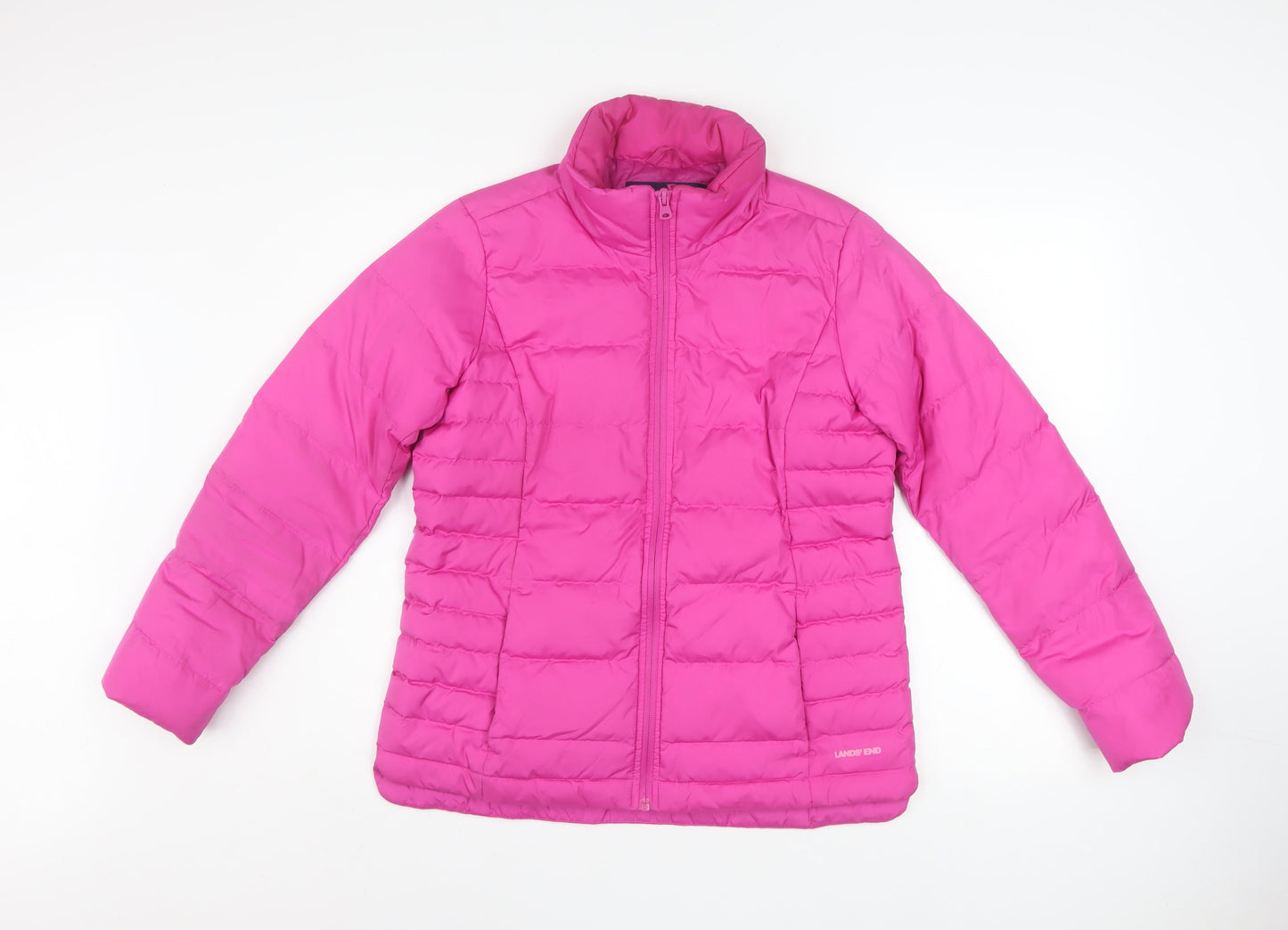 Lands' End Women's Pink XS Petite Puffer Jacket Down Insulated