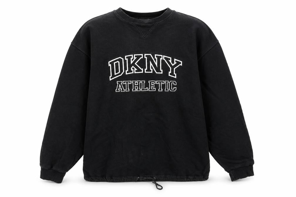 DKNY Men's Black Athletic Crew Neck Pullover Sweatshirt M
