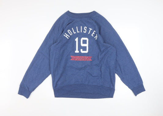 Hollister Men's Blue Graphic Pullover Sweatshirt Size M
