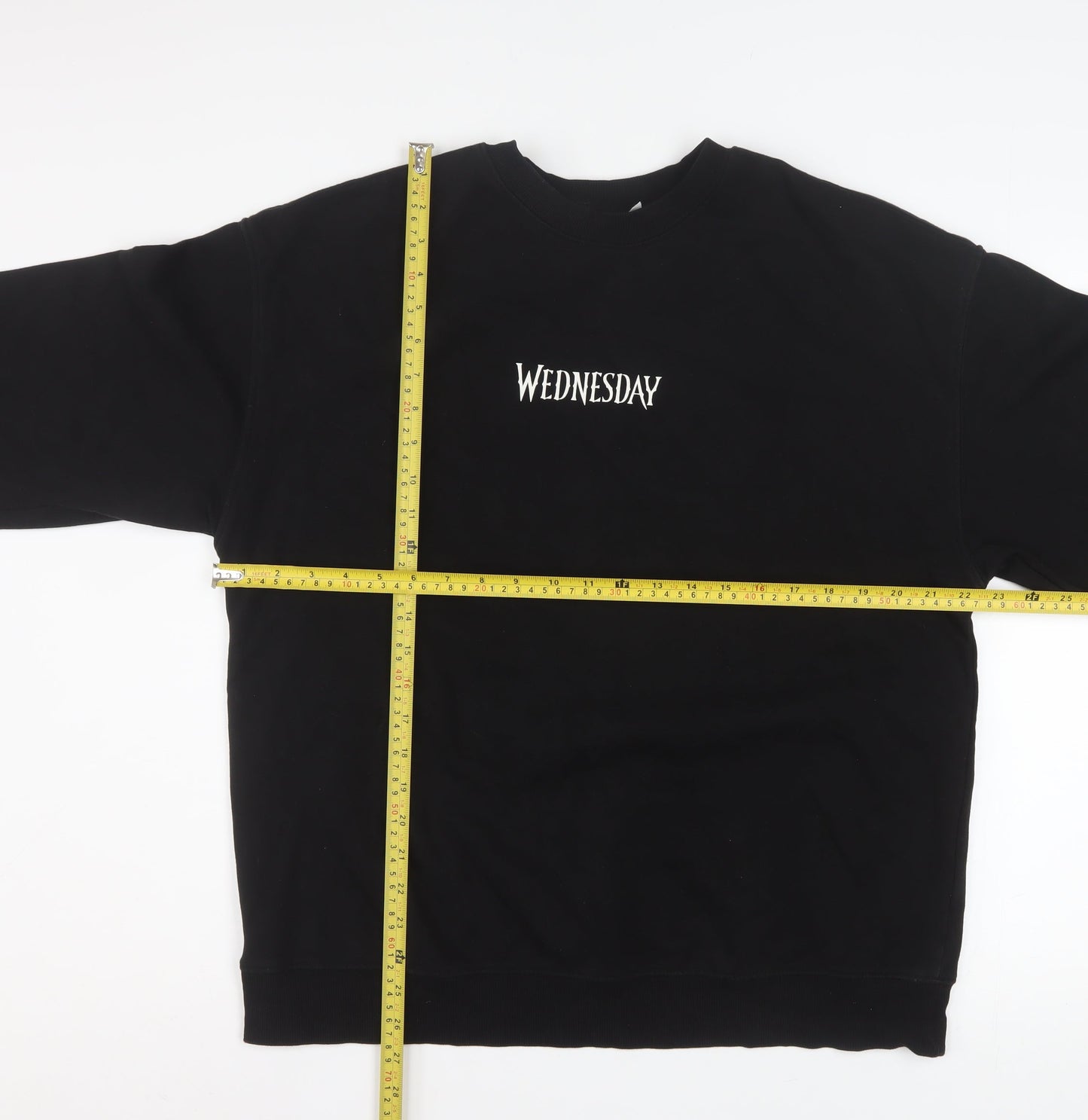 H&M Divided Women's Black Wednesday Crew Neck Sweatshirt Size 12