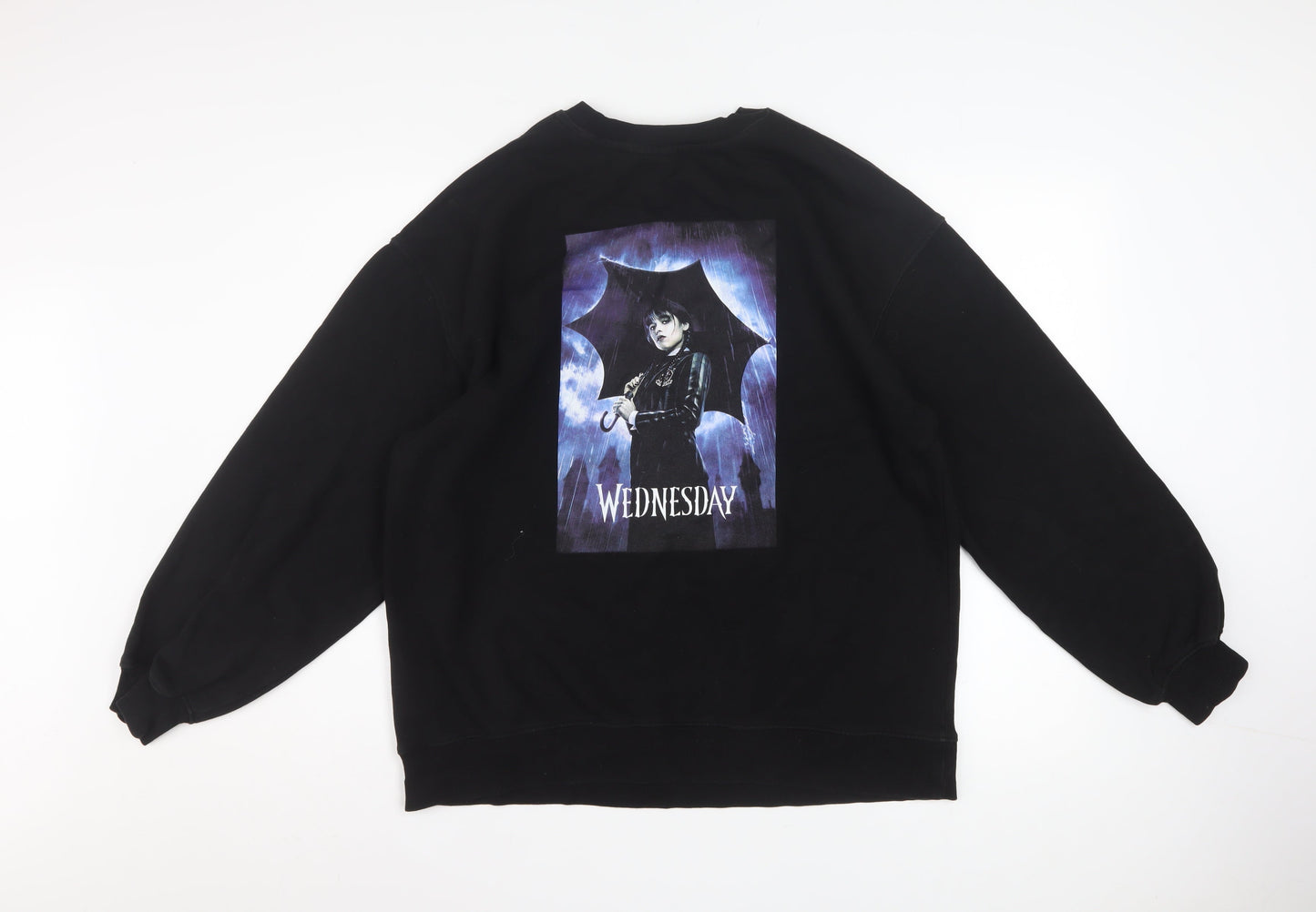 H&M Divided Women's Black Wednesday Crew Neck Sweatshirt Size 12