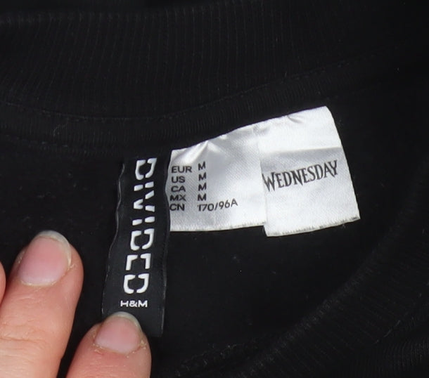 H&M Divided Women's Black Wednesday Crew Neck Sweatshirt Size 12