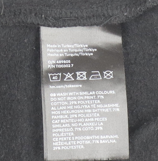 H&M Divided Women's Black Wednesday Crew Neck Sweatshirt Size 12