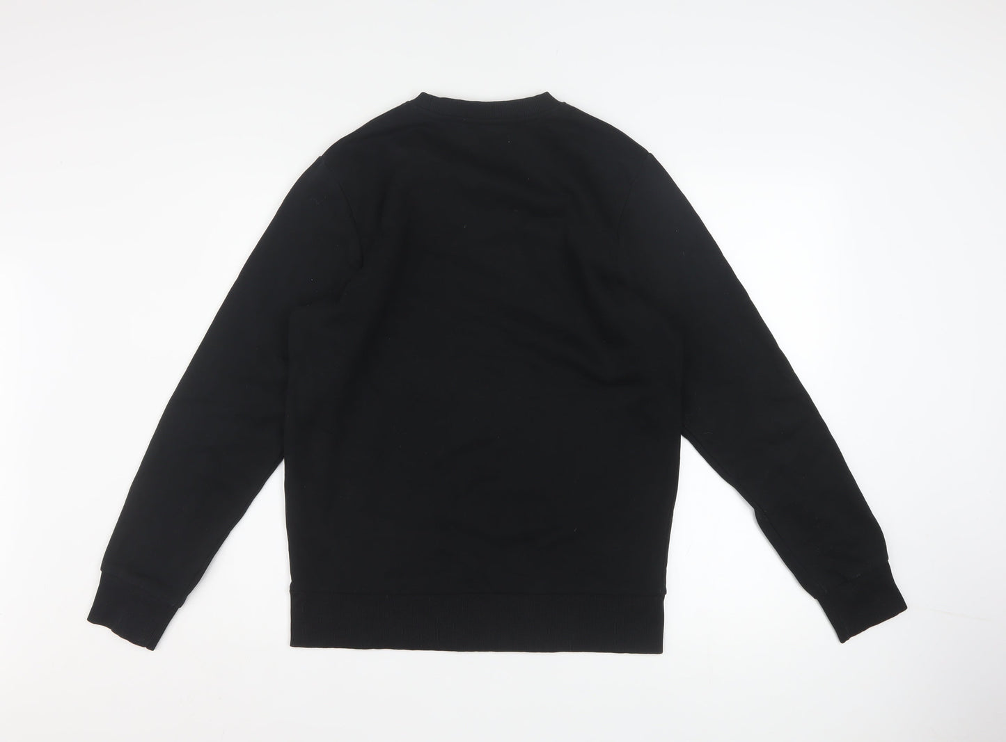 Jack & Jones Men's Black Crew Neck Sweatshirt S Pullover Graphic Print