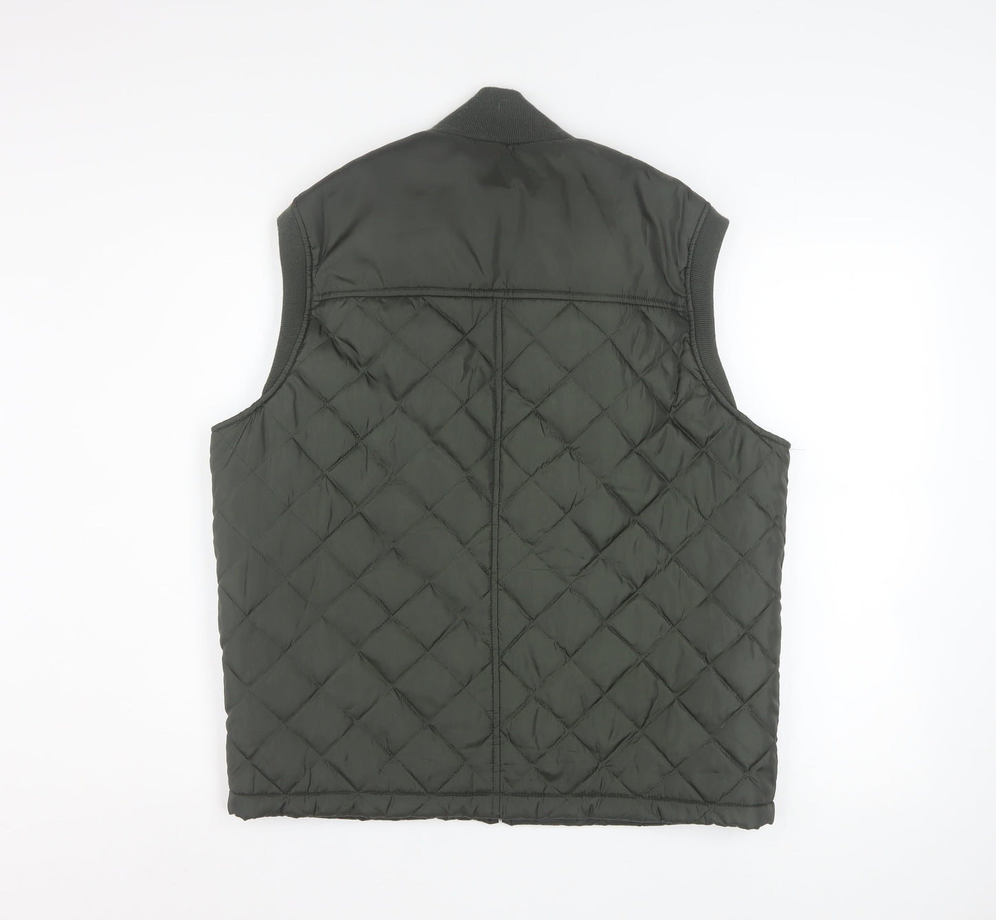 Greenwoods Mens Khaki Quilted Waistcoat Size M Zip Padded Gilet