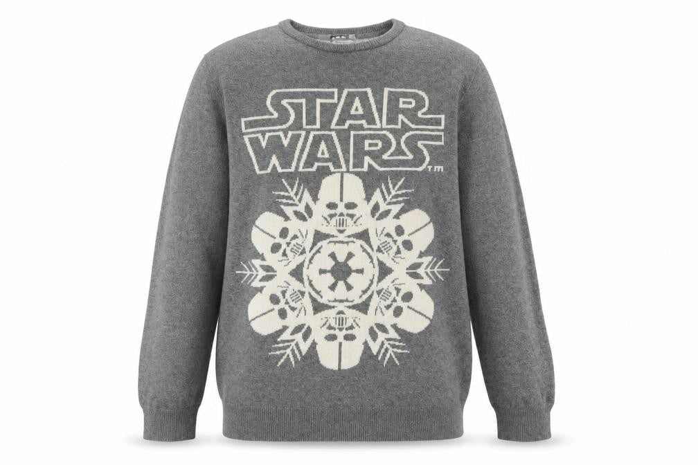 Tu Men’s Grey Star Wars Cotton Crew Neck Jumper Size M