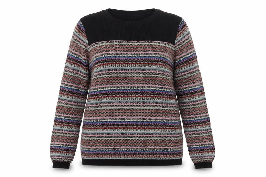 Marks & Spencer Womens Multicoloured Fair Isle Knit Jumper UK 16