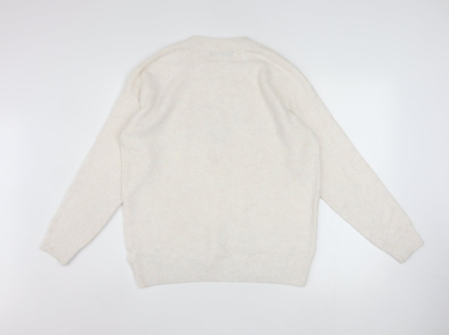 Marks and Spencer Women’s Ivory Sequin Wish Jumper Size M
