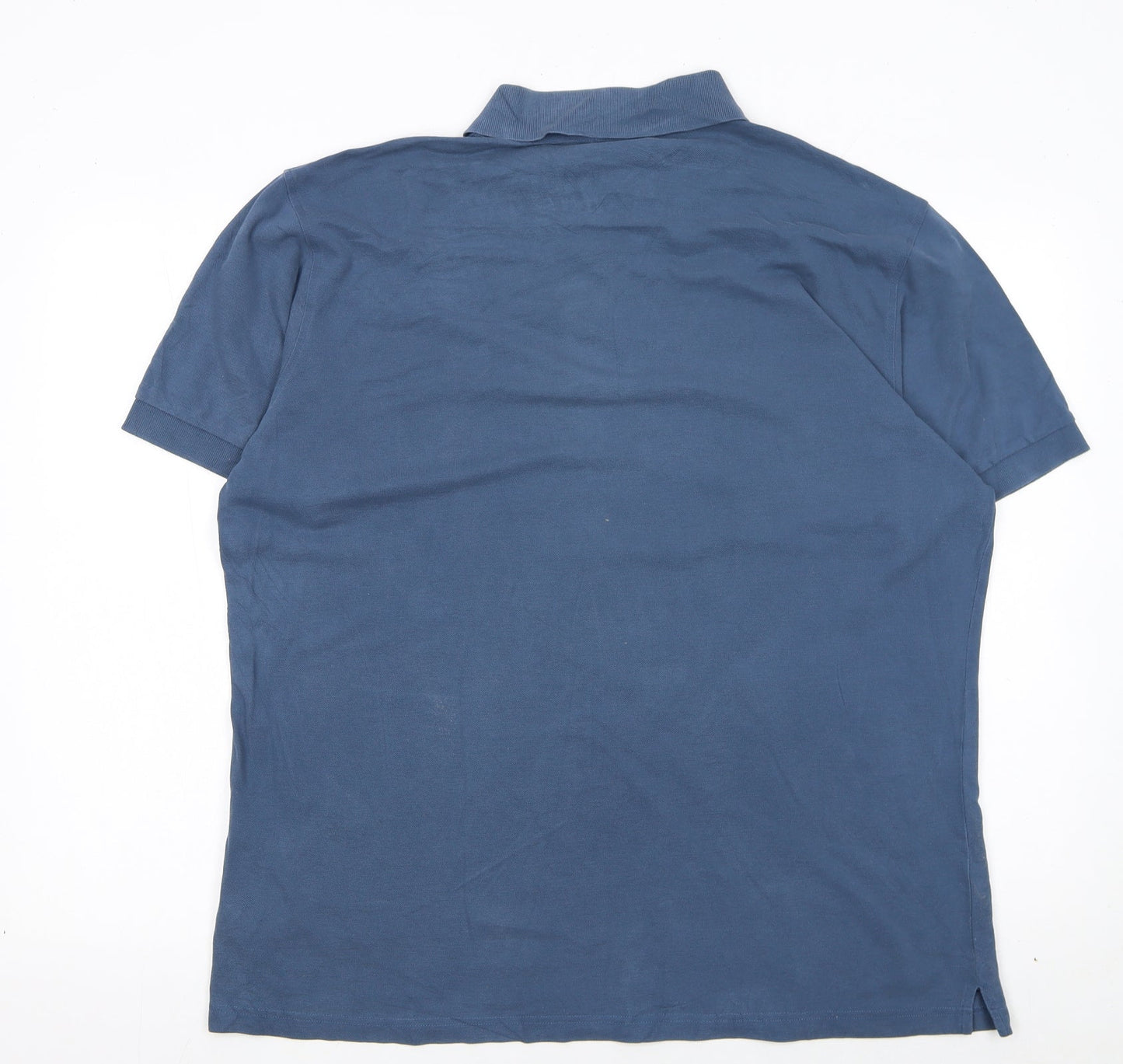 Hugo Boss Men's Blue XL Pima Cotton Short Sleeve Polo Shirt